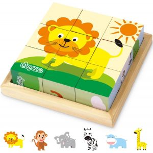 KASFL-Puzzles En Bois Pour Enfant,3D Puzzle Cube Animaux En Bois Enfant 1 2 3 Ans,Jouet Montessori Éducatif Préscolaire Cadeaux Noël D'Anniversaire Pour Bébés Garçons Filles - Neuf