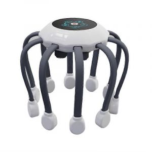 Masseur &Eacute;lectrique Pieuvre Massage Du Cuir Chevelu Musique 5 Modes 14 Contacts Vibrants Th&eacute;rapie Par La Lumi&egrave;re Rouge Pour St - Neuf