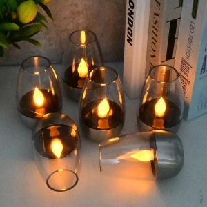 Bhhbb-Lot De 6 Bougie Solaire Exterieur,Bougie Chauffe Plat Led,Bougie Solaire,Bougie Led Flamme Vacillante,Bougies Chauffe-Plat Solaires,Lampe Bougie,Pour Jardin,Camping,Décoration Intérieure - Neuf