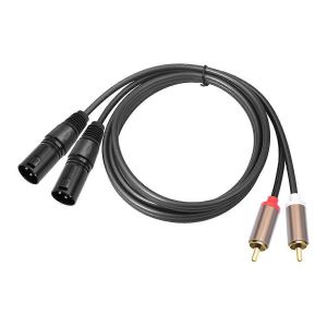 &agrave; 2xLR 3Core XLR C&acirc;ble M&eacute;langeur Amplificateur de puissance Haut-parleur actif Microphone C&acirc;ble audio 3 m&egrave;tres - Neuf