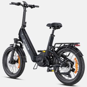 V&eacute;lo &Eacute;lectrique Engwe L20 3.0 Pro, 250 W, 100 Nm, Moteur &Agrave; Entra&icirc;nement Central, Suspension Int&eacute;grale &ndash; Noir - Neuf