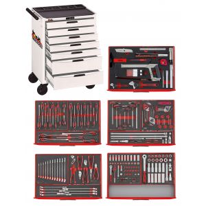 Servante d'outils blanc 7 tiroirs 240 pcs Teng Tools TCEMM240NW - Neuf