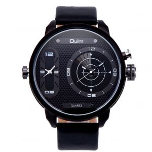 Montre-Bracelet Oulm Sport Pour Homme, Etanche, A Quartz, A Deux Mouvements (Blanche) - Neuf