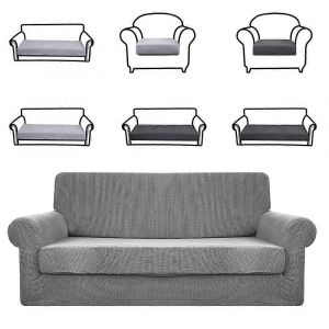 1/2/3 sièges imperméable extensible canapé housse de coussin canapé housse de canapé protecteur décoration intérieure coussin doux et résistant à la poussière confortable - Neuf