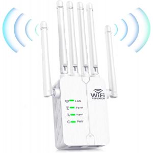 ChenQuanSarl-Répéteurwifi Puissant, Amplificateur De Signal Wifi Domestique, Amplificateurwifi, 6 Antennes, 2 Ports Lan, Utilisation Domestique/Bureautique Avec Amplificateur De Signalwifi Compatible - Neuf