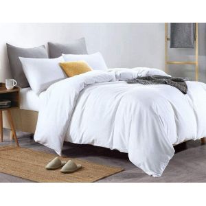 Parure De Lit Blanche 100 % Pur Coton Égyptien Pour Lit Super King Size ¿ Comprend Housse De Couette, Drap-Housse Et Taies D'oreiller - Neuf
