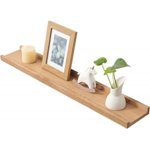 Étagère Murale, 30cm Étagère Flottante En Bois De Chêne Massif, Rustique Etagere Bois Pour Salon, Cuisine, Chambre, Salle De Bain - Neuf