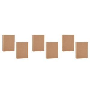 Classeur &Agrave; Anneaux Rechargeable A5 6 Pi&egrave;ces, Plateau De Reliure En Papier Kraft Avec 2 Pour Ajouter Des Feuilles Volantes, Chemises - Neuf