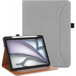 Coque pour iPad Air 11 Pouces M2 2024/M3 2025,Housse ?tui pour iPad Air 4 5&iquest;&iquest;me G&iquest;&iquest;n&iquest;&iquest;ration 10.9 Pouces 2020 2022 avec Porte-Stylet,Gris - Neuf
