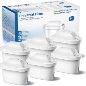 Filtre À Eau, Cartouche De Filtre À Eau, Remplacement Pour Brita® Maxtra Pro® Maxtra+® Plus All-In-1, Remplacement Du Filtre À Eau Compatible Avec Brita® Marella® Réduit Les Impuretés (6) - Neuf