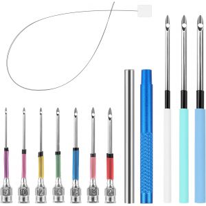 Mevronisshop-13 Pcs Kit D'aiguilles &Agrave; Poin&ccedil;onner 7 Tailles Aiguille Broder R&eacute;glable Broderie D'aiguille De Poin&ccedil;on Diy Brochage Ajustables Needle Pour D&eacute;butantadulte Coudre - Neuf