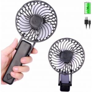 KALANKA-Ventilateur USB, Mini Ventilateur de Bureau, Ventilateur de Table Silencieux avec flux d'air amélioré,Alimenté par USB rotation à 360 °pour PC Maison Bureau (Noir- Ventilateur de poche) - Neuf