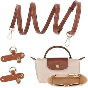RFCBC-Lot de 2 Bandouliere pour Sac Longchamp, Mini organiseurs de Sac à Main, Conception de Sangle à Boucle réglable sans Perforation, en Feutre Multi-Poches - Neuf