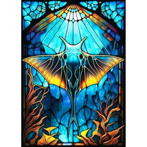 Ayuhr-Vitrail De Raie Manta Diy 5d Diamant Numérique Peinture Kit Cristal Strass Broderie Point De Croix Artisanat Toile Décoration Murale 30x40cm - Neuf