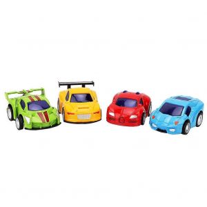 4Pcs Mini Alloy Pull Back Car Toy Vehicles Model for Kids Children Gift - Neuf