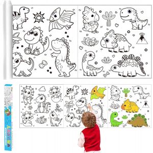 ChenQuanSarl-Rouleau De Dessin Pour Enfants, Rouleau De Papier À Colorier, Rouleau De Papier De Peinture Pour Enfants, Poster À Colorier, Rouleaux De Graffiti, Rouleau À Dessin Découpable, Pour Tout- - Neuf