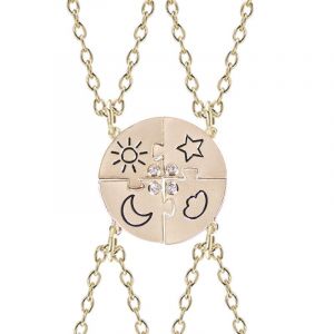 (Or) Colliers Best Friends Forever Collier En Alliage De Zinc Ensemble De Colliers Avec Pendentif Puzzle Bff - Neuf