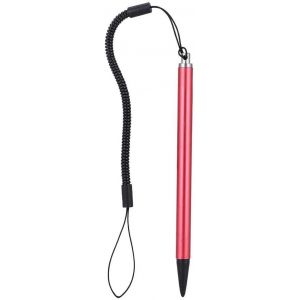 Stylo Tactile avec Corde &agrave; Ressort, Stylet &agrave; Pointe Dure, Remplacement de l'&eacute;cran Tactile, Stylo Graphique Universel Anti-Peinture pour t&eacute;l&eacute;phone/Tablette Mobile(Rouge) - Neuf