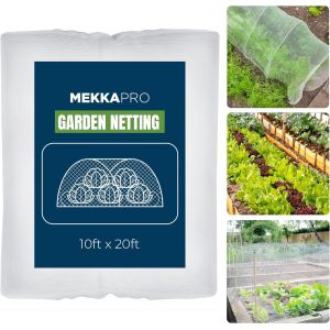 KALANKA-Mekkapro Large Mosquito Bug Screen Netting, Netting De Jardin pour Légumes, Fleurs, Fruits, Plantes Barrière Insecte Oiseau (3m x 6m) - Neuf