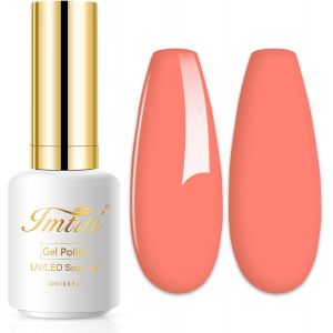 Coral Vernis Gels Semi-Permanents,15ml Vernis À Ongles Gel Rouge Corail Led Uv Vernis À Ongles Gel Diy Nail Art Kit De Démarrage Pour Manucure En Salon Pour Femmes Filles - Neuf
