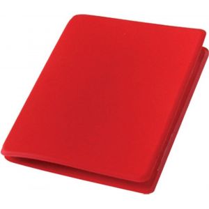agendepoint.it - Credit card and magnetic card holder 2 pockets 2 pieces in soft rubbery fabric, Red, Classic - Neuf
