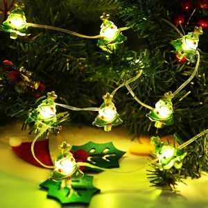Trahoo-No&euml;l Guirlande Lumineuse, 2m 20 Led Lumi&egrave;res &Agrave; Piles Interieur Exterieur Arbre Lumineux Noel D&eacute;coration Pour Sapin Chambre Maison Fen&ecirc;tre F&ecirc;tes Jardin Mariages, Blanc Chaud - Neuf