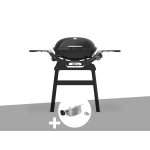 Barbecue &agrave; gaz Q 2200N noir avec pied + R&ocirc;tissoire - Weber - Neuf