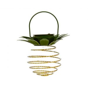 Lot De 2 Lanternes Solaires En Forme D'ananas Avec 24 Led Pour Jardin, Suspension &Eacute;tanche - Neuf