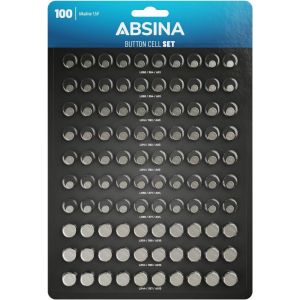 Pack de 100 Assortiment Pile Bouton - 20x AG1 LR621 / 30x AG3 LR41 / 20x AG4 LR66 / 20x AG10 LR1130 / 10x AG13 LR44 - Piles Boutons Assortiment 1,5V, Piles Plates, Pile Montre, Piles Montre - Neuf