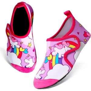 Maas-Chaussure De Plage Enfant Chaussure Aquatique Fille Garçon Chaussure Eau Chausson Piscine Antidérapante Chaussures Pieds Nus De Mer Natation Surf 22-33eu - Neuf