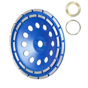 VornixorSarlshopMeule Diamant&eacute;e de Qualit&eacute; Sup&eacute;rieure 230 x 22,2 mm Double Rang&eacute;e Disque Abrasif Diamant&eacute; Meule Boisseaux Universel Pour B&eacute;ton, Pierre Naturelle, Colle &agrave; Carrelage et Granit - Neuf