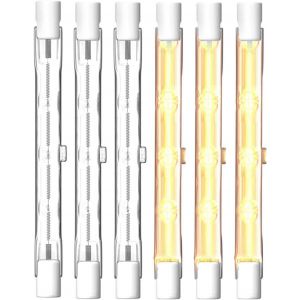 Kalanka-Pack De 6 Ampoules &iquest;&iquest; Halog&iquest;&iquest;Ne 230w R7s 118mm, Projecteur &iquest;&iquest; Halog&iquest;&iquest;Ne Lin&iquest;&iquest;Aire R7s Blanc Chaud 2700k 2100lm 230v J118 Ampoule De S&iquest;&iquest;Curit&iquest;&iquest; Double Extr&iquest;&iquest;Mit&iquest;&iquest; 118mm Longueur, Dimmable - Neuf
