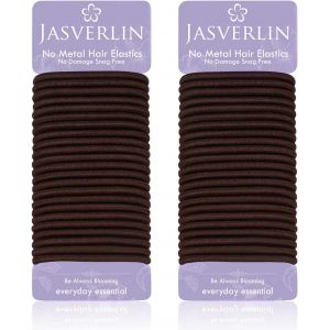 Kalanka-Lot De 48 Grands &Eacute;lastiques &Agrave; Cheveux, N'ab&icirc;ment Pas La Queue De Cheval, Antid&eacute;rapant, Accessoire De Cheveux Parfait Pour Femmes Et Filles, Cheveux Moyens &Agrave; &Eacute;pais 6 Mm (Marron Moyen) - Neuf