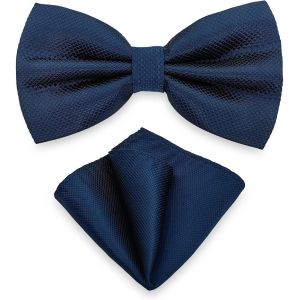 M-B-T9 Wedding Tuxedo Bow Tie Pocket Handkerchief Set.[K561] - Neuf