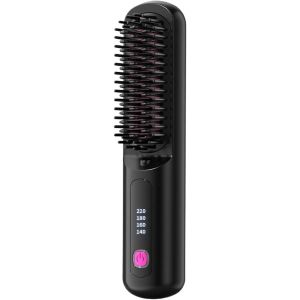 KAL-Cordless Hair Straightener, Portable Straightening Comb, Adjustable Heat Tool, Rechargeable Fast Heater, 1.77X8.07In Travel Styling Solution For Women Teens Home Beauty Routine - Neuf