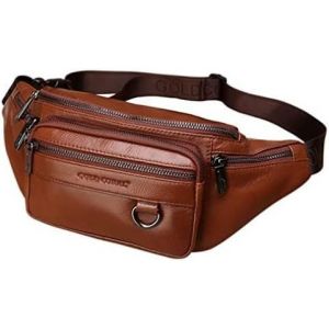 SJZG-Sac Banane En Cuir Pour Homme Et Femme Sac Banane Pour Voyage, Course &Agrave; Pied, Randonn&eacute;e, Camping, T&eacute;l&eacute;phone Portable, Pochette Pochette - Neuf