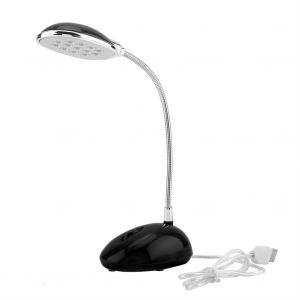 Hjlian Lampe De Table Lumineuse A 13 Led, Legere Et Flexible, Usb, Pour Ordinateur Portable, Pc, Noir - Neuf