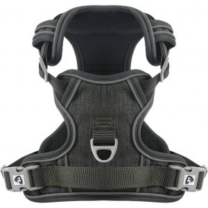 Harnais Anti Traction Pour Chien, Harnais Chiot Chien Réfléchissant Réglable Avec Attache Devant, Arnet Moyen Et Grand, Rouge, S - Neuf
