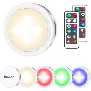 Kalsw-Lampe Murale À Led 6 Pièces,5 Perles,Lampe Adhésive Sans Fil,Multicolore,2 Télécommandes,Buffet,Placard,Couloir,Cuisine,Maison - Neuf