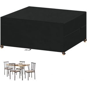 Cfus-Housse Protection Mobilier De Jardin Housse Salon De Jardin Exterieur Housse Protection Table Jardin Impermeable Bâche Table Jardin 420d Tissu Oxford Housse De Protection 120x90x75cm - Neuf