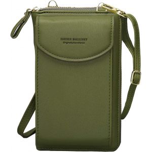 CAUC-Portefeuille Femme Sac &agrave; Bandouli&egrave;re pour T&eacute;l&eacute;phone Portable Femmes Cuir PU Porte Monnaie T&eacute;l&eacute;phone Portable Pochette Porte Carte Portefeuille - Neuf