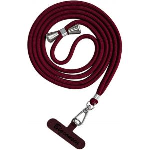 Tour De Cou Telephone Universelle,R&eacute;glable Amovible En Nylon Pendentifs Collier De Longe Porte-Cl&eacute;s Cordon Pour Plupart De T&eacute;l&eacute;phones Intelligents,Vin Rouge - Neuf