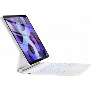 iPad Air 11 Pouces 2024 Clavier(M3 2025/M2 2024)&Air 5 ème&4 ème génération étui Clavier pour iPad Pro 11 Pouces (4ème / 3ème / 2ème / 1er) Gen,Magic-Stand 7 Couleurs rétro-éclairage,AZERTY,Blanc - Neuf