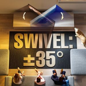 Support TV Universel pivotant pour téléviseurs LCD LED de 27 à 60"" Hauteur réglable avec Base en Verre trempé et Gestion des Fils, VESA 400 x 400 mm - Neuf