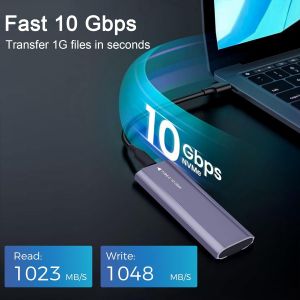 CHENG-Bo&icirc;tier SSD M.2 NVMe SATA, 10 Gbps USB3.2/ USB3.1 Gen2 Adaptateur SSD M2 USB pour M.2 PCIe NVME M-Key/M+B Key 2230/2242/2260/2280, NVMe USB Supporte UASP et Trim,avec C&acirc;ble 2 en 1 sans Outil - Neuf