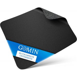 NSIECD-GOMIN Mini Tapis de Souris - 23 x 18 cm - Antid&eacute;rapant - Bords sans Coutures - Am&eacute;liore la Vitesse et la pr&eacute;cision - sous-Main pour PC, Ordinateur Portable - Tapis de Souris Noir - Neuf