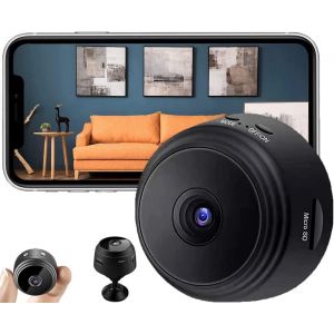 Mini Camera Espion sans Fil HD 1080P Spy Caméra de Surveillance WiFi avec Vision Nocturne et Detecteur, Caméra Video Surveillance de Sécurité Bébé sans Fil Caméra Interieur/Exterieur - Neuf