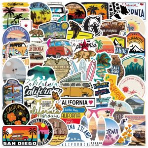 Lot de 50 autocollants graffitis californiens pour ordinateur portable, voiture, moto, vélo, casque, skateboard, guitare, bouteille d'eau, décoration cool, cadeaux - Neuf
