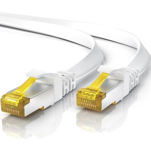 KALANKA-C&acirc;ble r&eacute;seau plat CAT 7 de 2 m - C&acirc;ble Ethernet Gigabit LAN 10 Gbit - C&acirc;ble patch - C&acirc;ble plat - C&acirc;ble de pose - C&acirc;ble brut U FTP PIMF - Blindage avec fiche RJ 45 - Commutateur routeur - Mode - Neuf
