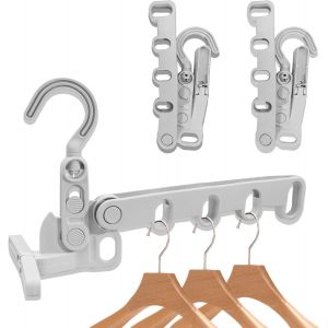 KALANKA-Lot de 3 s&eacute;choirs &agrave; linge pliables pour v&ecirc;tements de voyage, s&eacute;choir &agrave; linge pliable, gris - Neuf